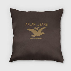 Подушка квадратная Узор Brown Orlani Jeans Dope Street Market
