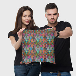 Подушка квадратная Мандалы Текстура, цвет: 3D-принт — фото 2