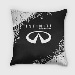 Подушка квадратная ИНФИНИТИ Pro Racing Следы Шин, цвет: 3D-принт