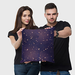 Подушка квадратная Звездное ночное небо Галактика Космос, цвет: 3D-принт — фото 2
