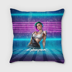Подушка квадратная Judy 18 Джуди Cyberpunk2077, цвет: 3D-принт