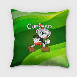 Подушка квадратная Хитрая чашечка cuphead, цвет: 3D-принт