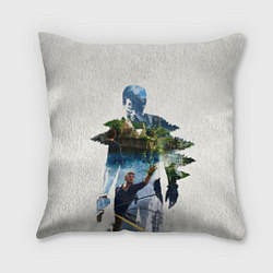 Подушка квадратная Uncharted На картах не значится, цвет: 3D-принт
