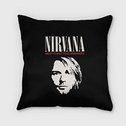 Подушка квадратная NIRVANA Kurt Cobain, цвет: 3D-принт