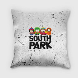 Подушка квадратная Южный парк мультфильм - персонажи South Park, цвет: 3D-принт