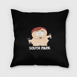 Подушка квадратная Южный парк - Эрик с гантелями, цвет: 3D-принт