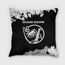 Подушка квадратная Breaking Benjamin КОТ Брызги, цвет: 3D-принт