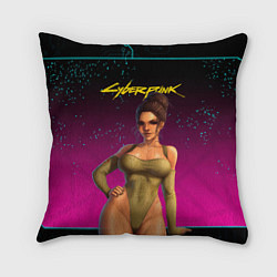 Подушка квадратная Sexy сyberpunk Panam 18, цвет: 3D-принт