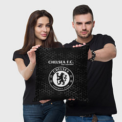 Подушка квадратная CHELSEA Pro Football Соты, цвет: 3D-принт — фото 2