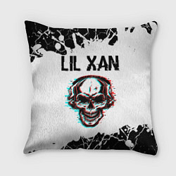 Подушка квадратная Lil Xan ЧЕРЕП Краска, цвет: 3D-принт