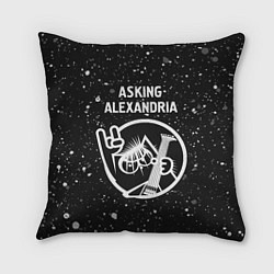 Подушка квадратная Asking Alexandria - КОТ - Краска, цвет: 3D-принт