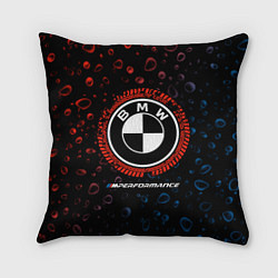 Подушка квадратная BMW Капли Дождя, цвет: 3D-принт