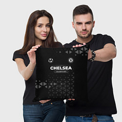 Подушка квадратная Chelsea Форма Champions, цвет: 3D-принт — фото 2