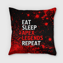 Подушка квадратная Eat Sleep Apex Legends Repeat Краска, цвет: 3D-принт