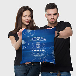Подушка квадратная Liverpool FC 1, цвет: 3D-принт — фото 2