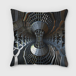 Подушка квадратная Механистический индустриальный паттерн Броня Mecha, цвет: 3D-принт
