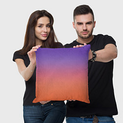 Подушка квадратная Трендовый красно-фиолетовый градиент, цвет: 3D-принт — фото 2