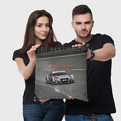 Подушка квадратная Audi Sport Racing Team Short Track Car Racing Авто, цвет: 3D-принт — фото 2
