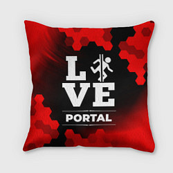 Подушка квадратная Portal Love Классика, цвет: 3D-принт