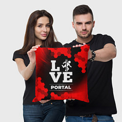 Подушка квадратная Portal Love Классика, цвет: 3D-принт — фото 2