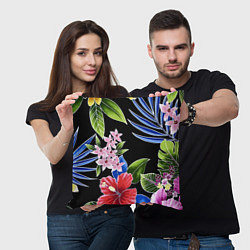 Подушка квадратная Floral vanguard composition Летняя ночь Fashion tr, цвет: 3D-принт — фото 2