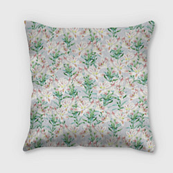 Подушка квадратная Цветы Нежные Лилии, цвет: 3D-принт