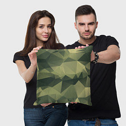 Подушка квадратная 3д полигоны - камуфляж, цвет: 3D-принт — фото 2