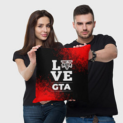 Подушка квадратная GTA Love Классика, цвет: 3D-принт — фото 2