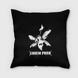 Подушка квадратная Linkin Park белый, цвет: 3D-принт