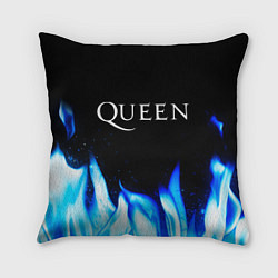 Подушка квадратная Queen Blue Fire, цвет: 3D-принт