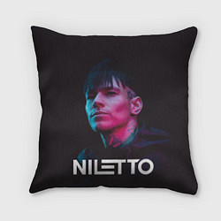 Подушка квадратная Нилетто - портрет, цвет: 3D-принт