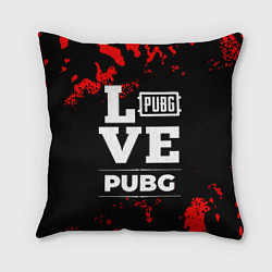 Подушка квадратная PUBG Love Классика, цвет: 3D-принт