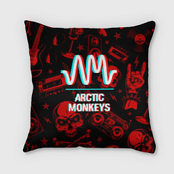 Подушка квадратная Arctic Monkeys Rock Glitch, цвет: 3D-принт