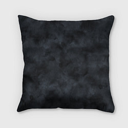 Подушка квадратная Акварельные разводы черный, цвет: 3D-принт