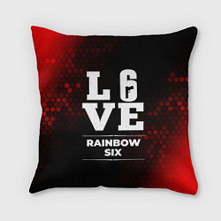 Подушка квадратная Rainbow Six Love Классика, цвет: 3D-принт