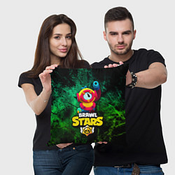 Подушка квадратная Otis Отис Brawl Stars, цвет: 3D-принт — фото 2