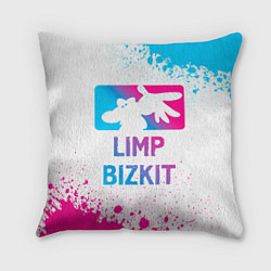 Подушка квадратная Limp Bizkit Neon Gradient, цвет: 3D-принт