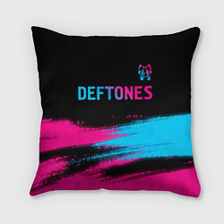 Подушка квадратная Deftones Neon Gradient, цвет: 3D-принт