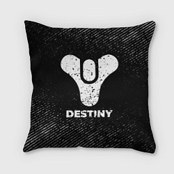 Подушка квадратная Destiny с потертостями на темном фоне, цвет: 3D-принт