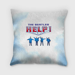 Подушка квадратная The Beatles Help!, цвет: 3D-принт