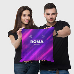 Подушка квадратная Roma Legendary Sport Grunge, цвет: 3D-принт — фото 2