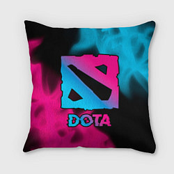 Подушка квадратная Dota Neon Gradient, цвет: 3D-принт