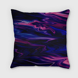 Подушка квадратная Фиолетово-розовый абстрактный узор, цвет: 3D-принт