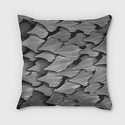 Подушка квадратная Кожа акулы - броня, цвет: 3D-принт