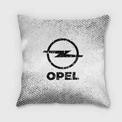 Подушка квадратная Opel с потертостями на светлом фоне, цвет: 3D-принт