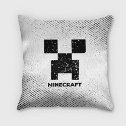 Подушка квадратная Minecraft с потертостями на светлом фоне, цвет: 3D-принт