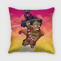 Подушка квадратная Летние пряничные человечки, цвет: 3D-принт