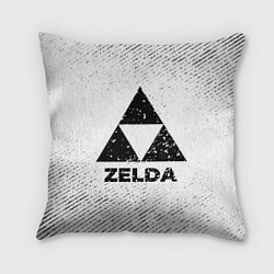 Подушка квадратная Zelda с потертостями на светлом фоне, цвет: 3D-принт