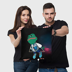 Подушка квадратная Pepe Frog Fly, цвет: 3D-принт — фото 2