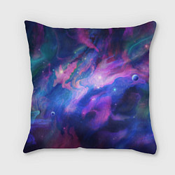 Подушка квадратная Космическое туманное сияние, цвет: 3D-принт